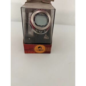 Clique Digital sports watch silver/red New in original packaging